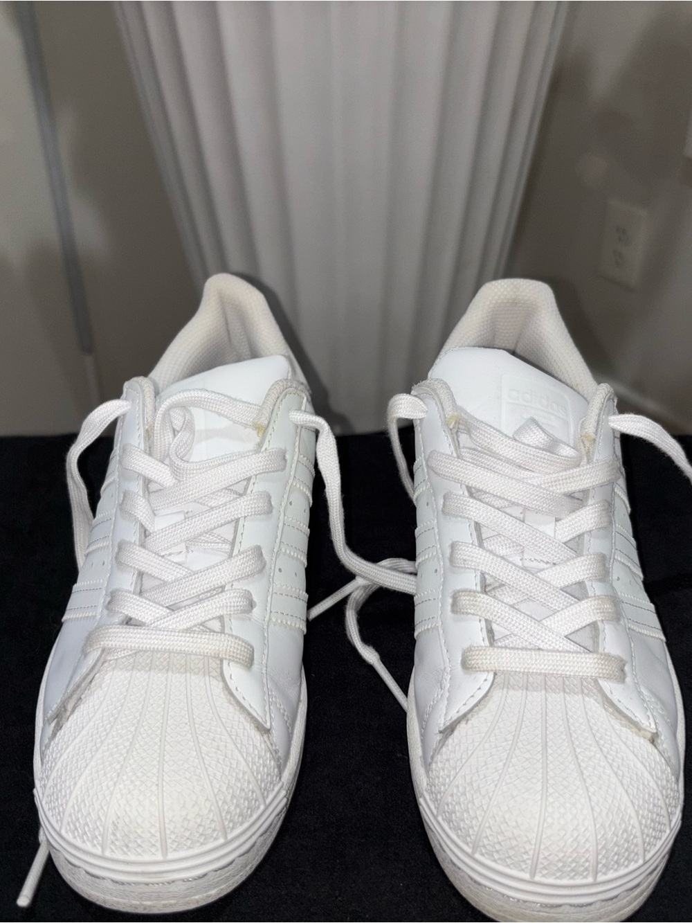 adidas women’s Originals Superstar “Triple White” / all-white shell-toe sneakers